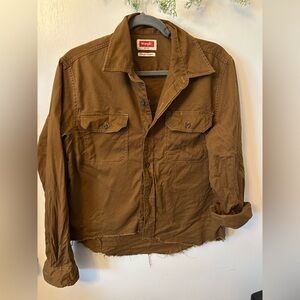 Wrangler | Button Down Frey Hem Shirt